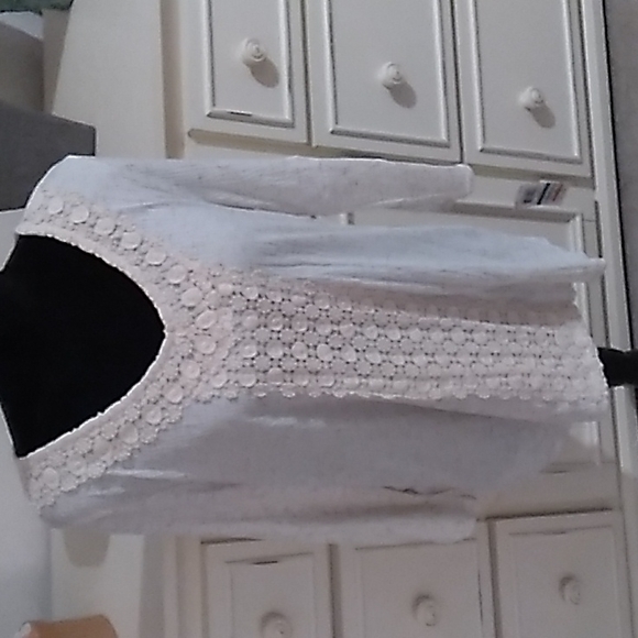 Style & Co. Tops - Style & co dressy off-white/cream beige top with 3/4 flaired sleeves, size XL.